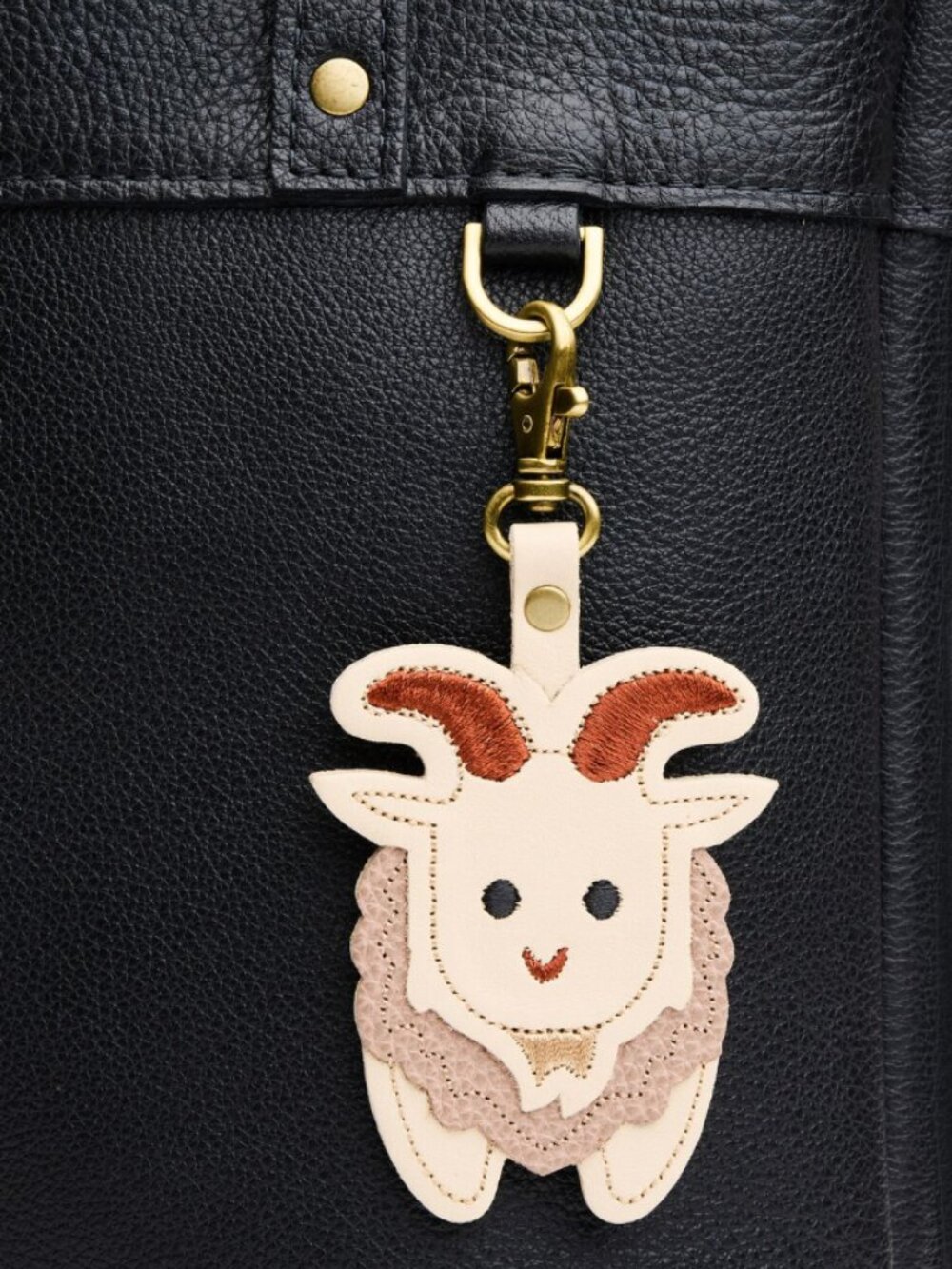 Sawyer the Ram: Farm Animal Keychain Portland Leather Goods